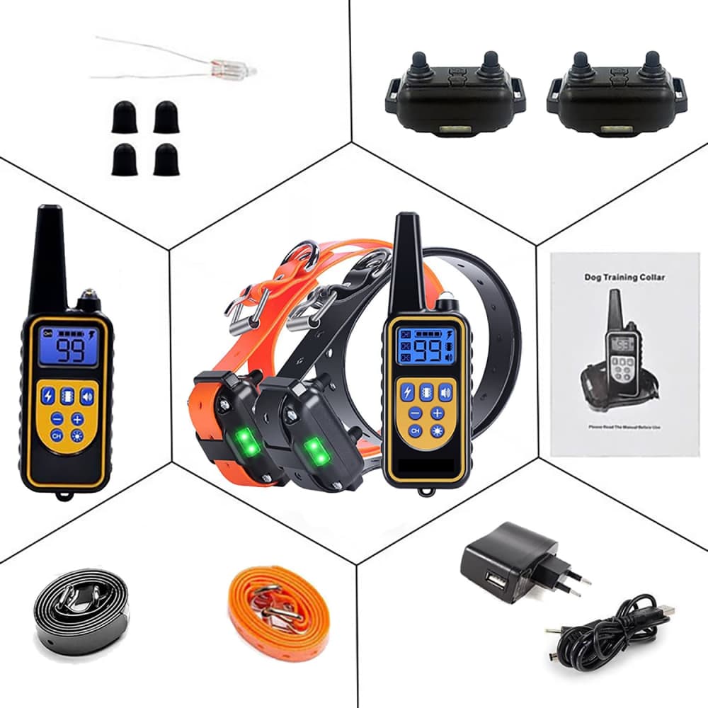 Collier de Dressage Anti-aboiement Etanche Rechargeable pour Chien