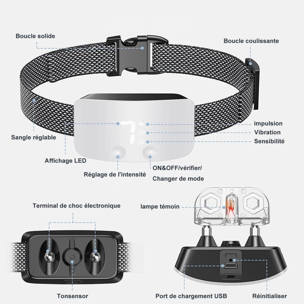 Automatique Anti-Aboiement pour Chien Collier de Dressage chien