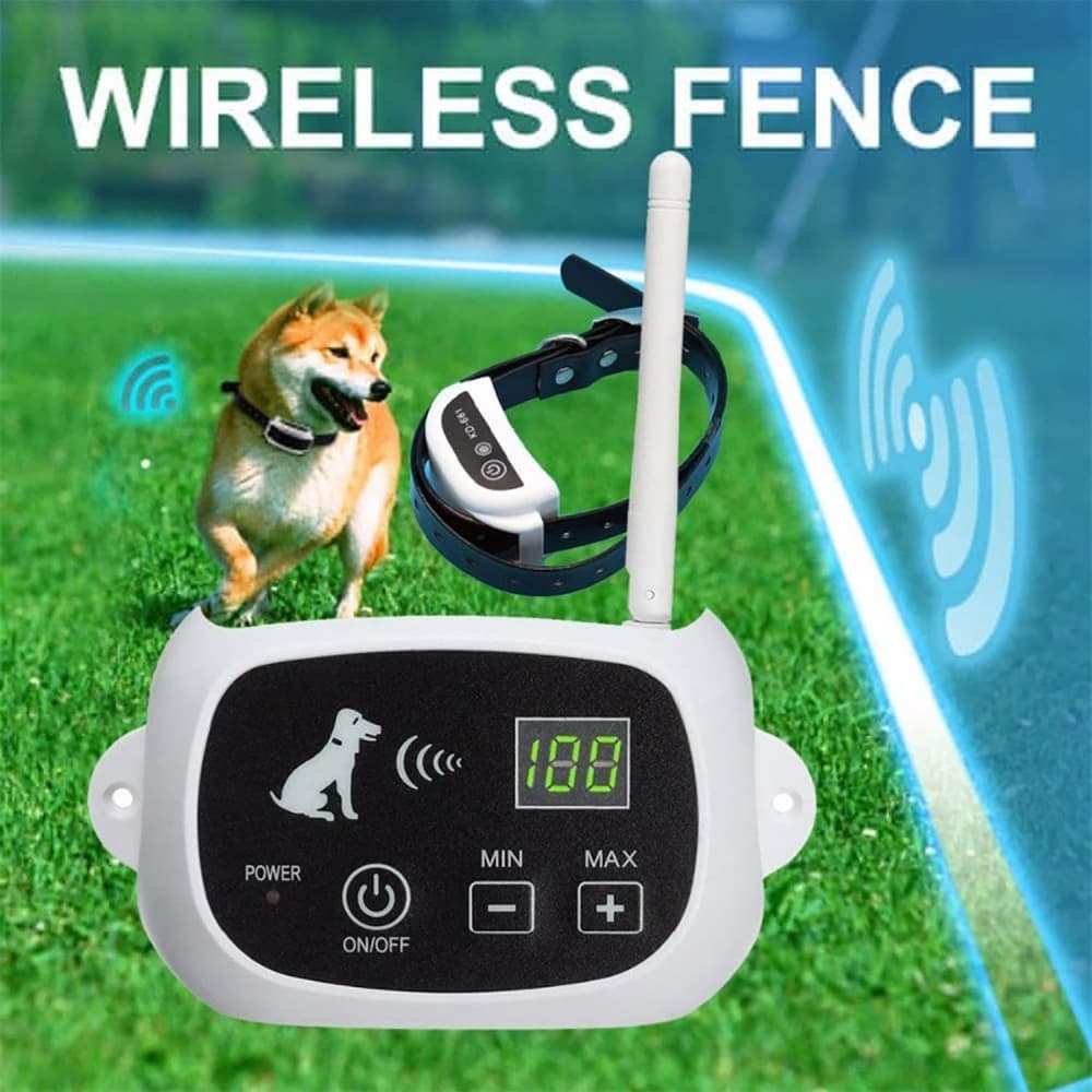 Clôture Anti Fugue Electronique sans fil pour Chien avec 3 colliers